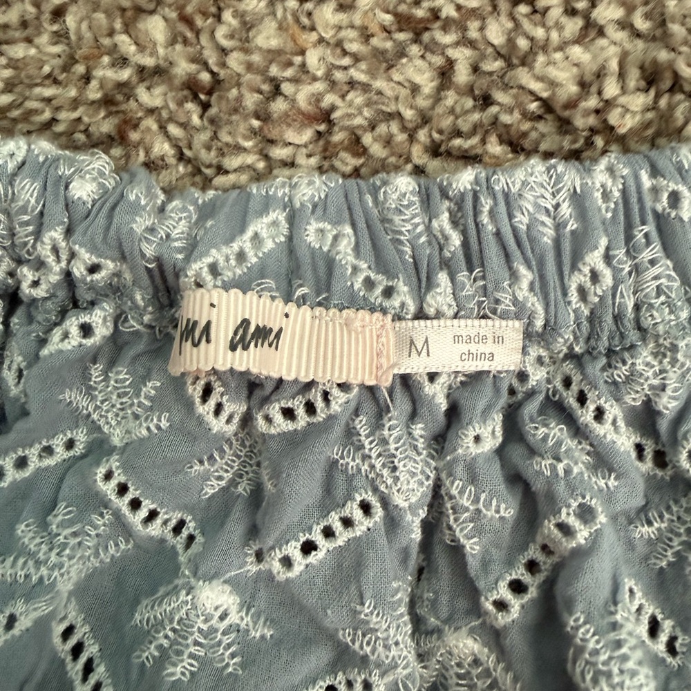 Miami Gray Patterned Ruffle Blouse - Picture 3 of 3